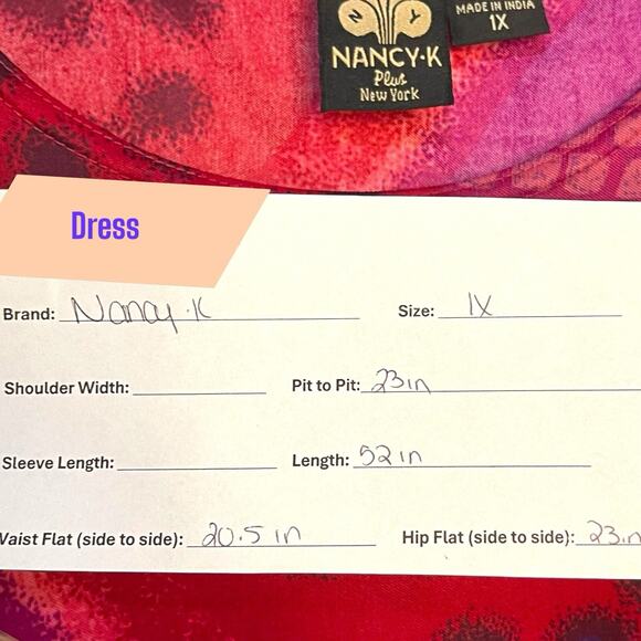 Nancy K Maxi Dress Women's 1X Multicolored Animal Print Mixed Media Satin Retro - Picture 8 of 8